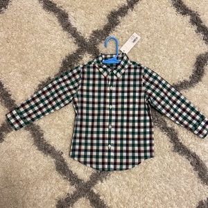 Janie and Jack 2T boys plaid button shirt
